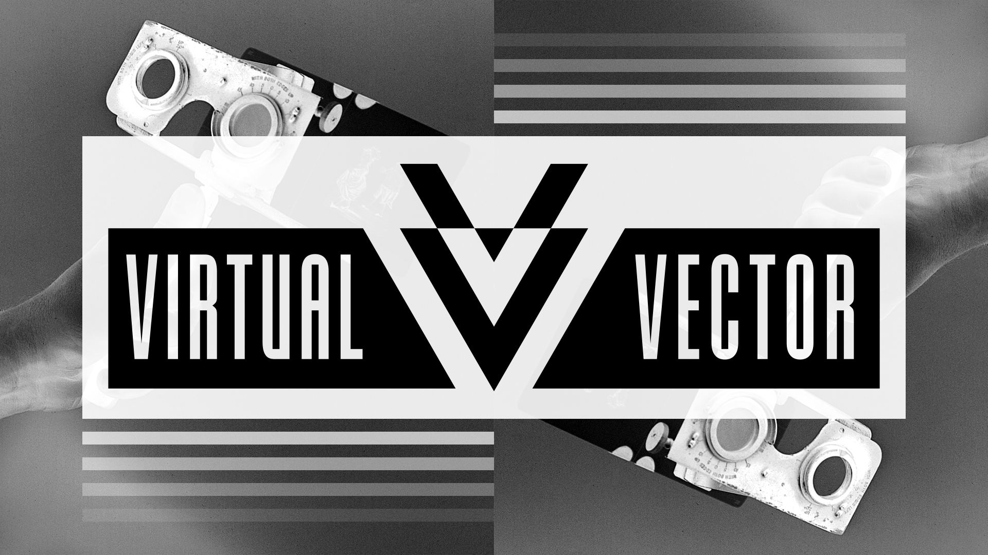 A header image: the Virtual Vector logo overlaid atop a collage of retouched stereoscope photos.