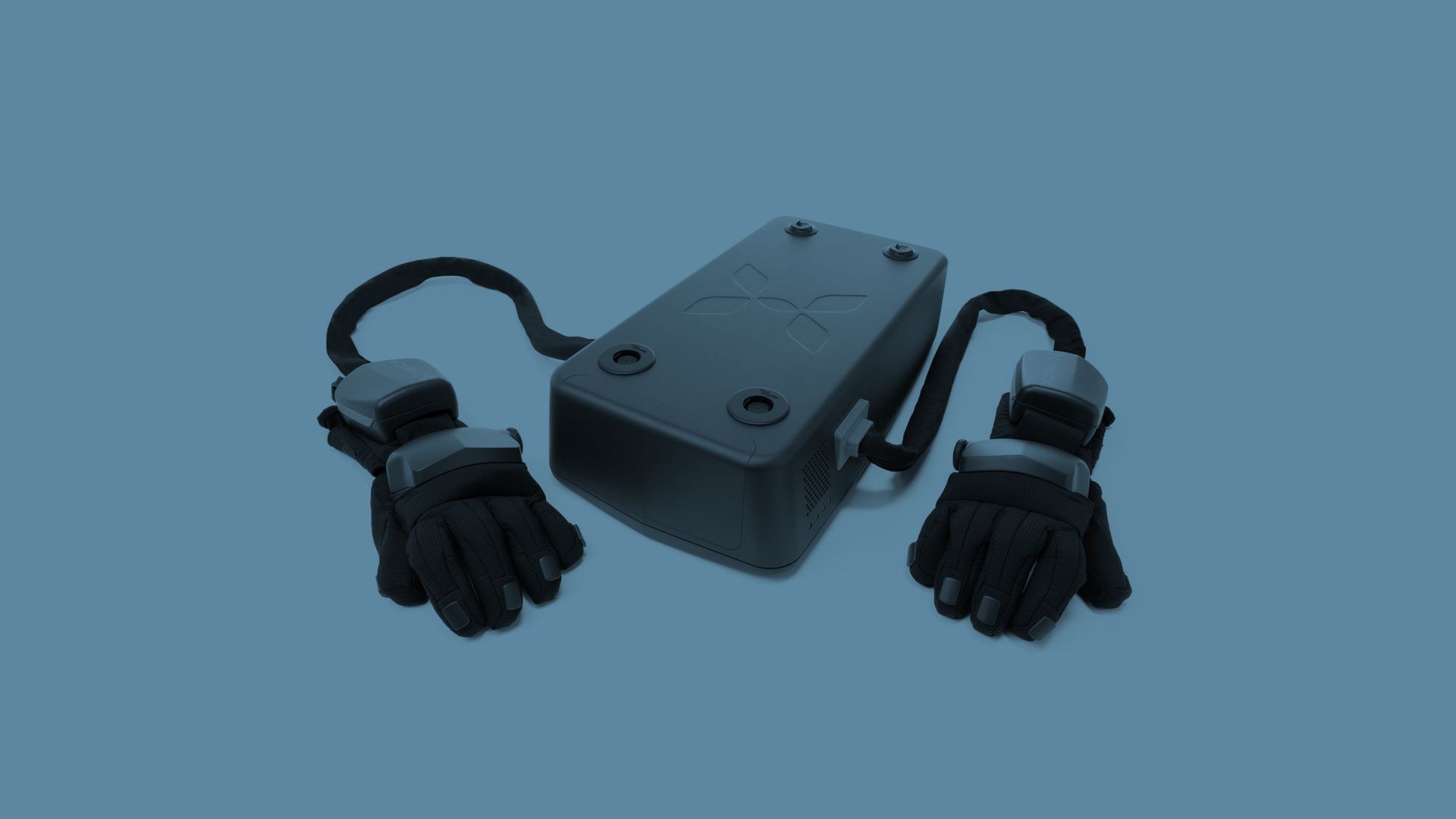 A header image: a photo of HaptX's G1 gloves connected to an Airpack unit.
